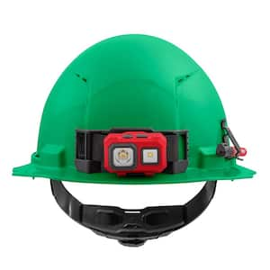 BOLT Green Type 1 Class C Full Brim Vented Hard Hat with 4-Point Ratcheting Suspension (10-Pack)