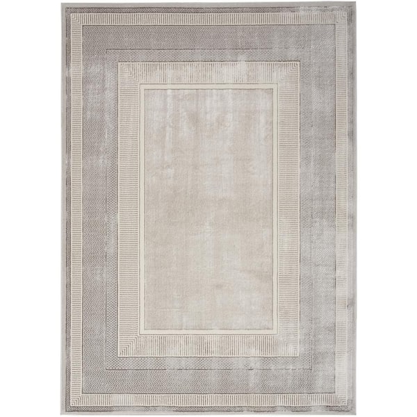 Nourison Glam Silver 8 ft. x 10 ft. Contemporary Area Rug