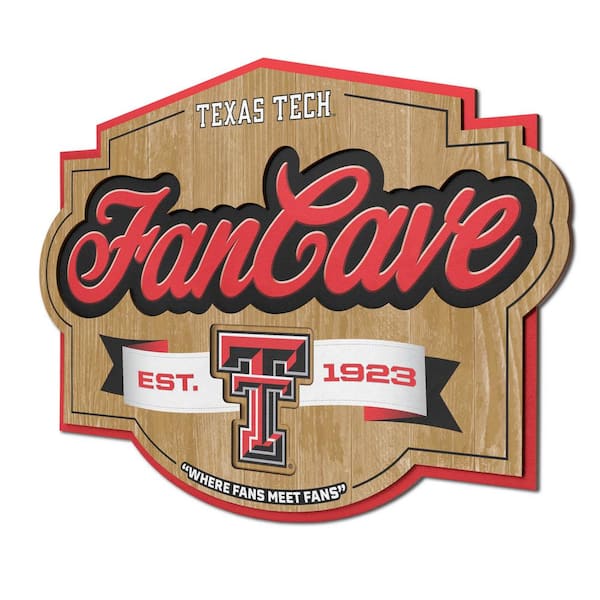 YouTheFan NCAA Texas Tech Red Raiders Fan Cave Decorative Sign