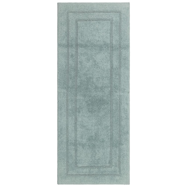 Mohawk Home Cotton Reversible Glacier 24 in. x 60 in. Green Cotton Machine Washable Bath Mat