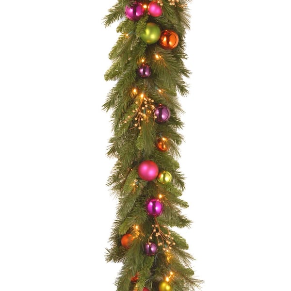 Unbranded Kaleidoscope 6 ft. Garland with Battery Operated Warm White LED Lights