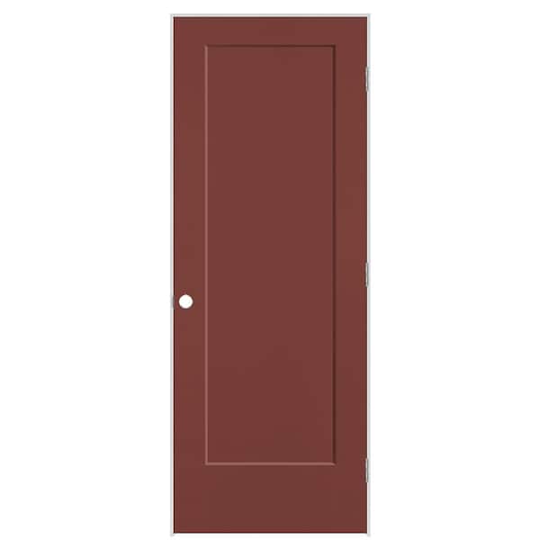 Masonite 30 in. x 80 in. 1-Panel Lincoln Park Left-Hand Hollow Core Red Bluff Molded Composite Single Prehung Interior Door