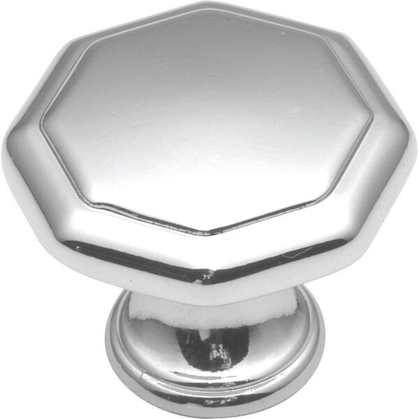 HICKORY HARDWARE Conquest 1-1/8 in. Polished Chrome Cabinet Knob
