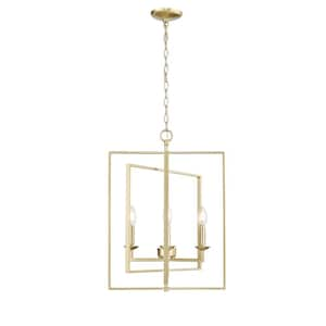 Nellis 4-Light 20 in. Modern Gold Pendant-Light