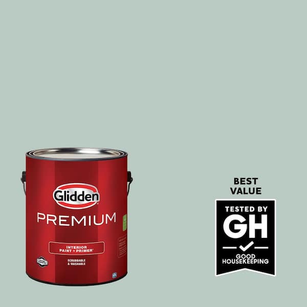 Glidden Premium 1 gal. PPG1136-4 Blue Shamrock Semi-Gloss Interior Latex Paint