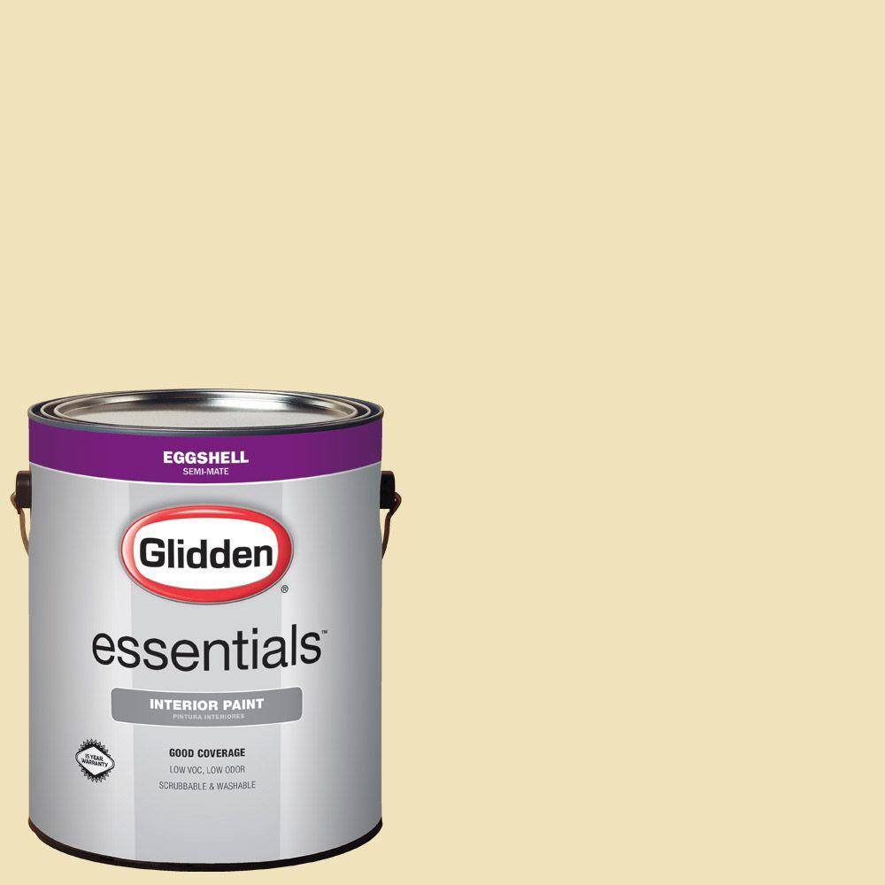 Lylet Color Glidden Essentials 1 gal. #HDGG06U Limelight Yellow Eggshell Interior ...