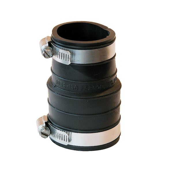 Fernco 1-1/2 in. PVC Plastic Socket x 1-1/2 in. DWV Flexible Coupling Fittings & Connectors