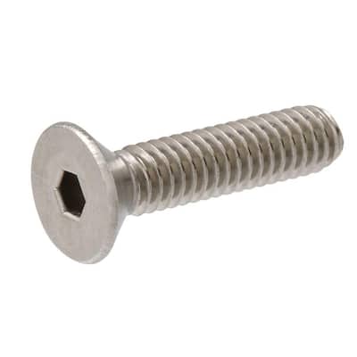 #10-32 x 3/4 in. Hex Flat Head Stainless Steel Socket Cap Screw (2-Pack)