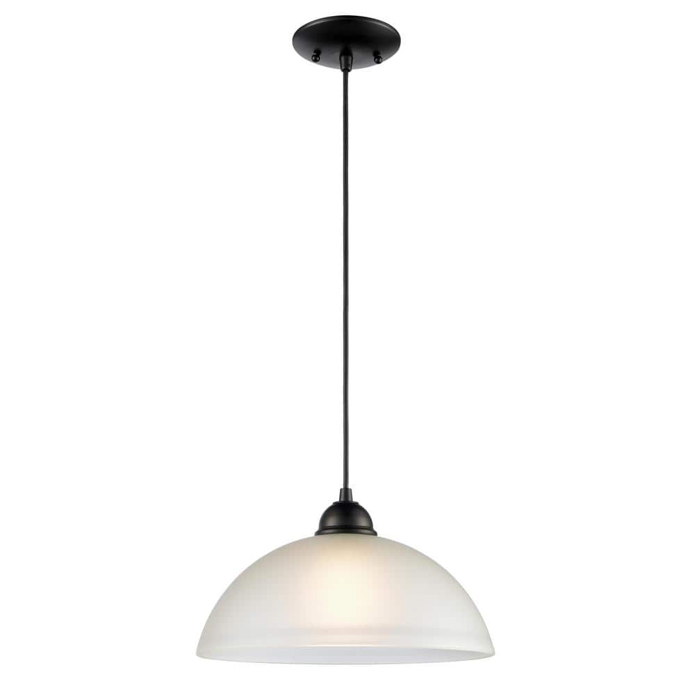 Black and Satin Nickel Glass Vanity Light Fixture