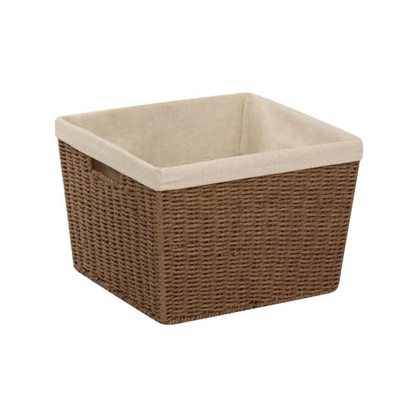 Honey-Can-Do 13 in. D x 10 in. H x 15 in. W Brown Paper Cube Storage Bin