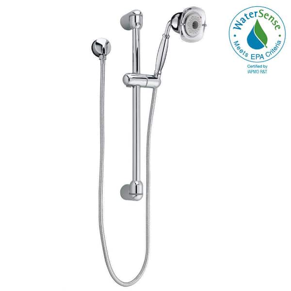American Standard FloWise Square Transitional 3-Spray Wall Bar Shower Kit in Polished Chrome