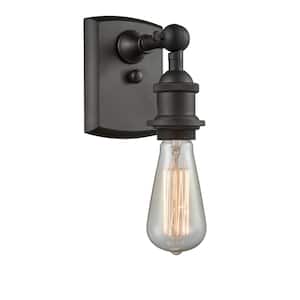 Bare Bulb 1-Light Oil Rubbed Bronze Wall Sconce with Shade