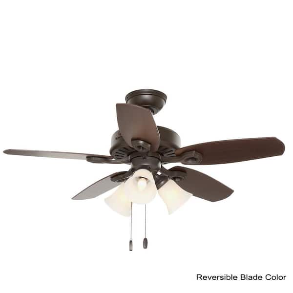Hunter 42 In Indoor New Bronze Builder, Small Room Ceiling Fans With Lights