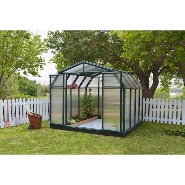 Hobby Gardener 8 ft. x 8 ft. Green/Diffused DIY Greenhouse Kit