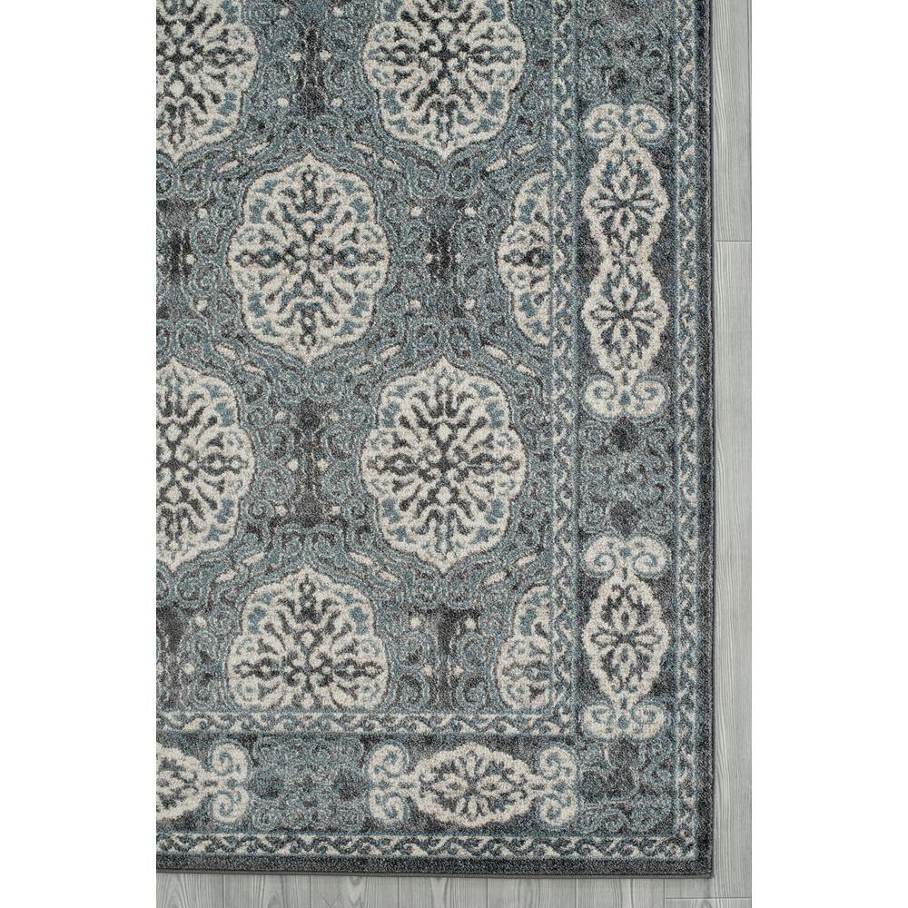 Alexandria 5' x 7' Deep Blue Oriental Synthetic Area Rug
