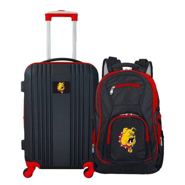 Mojo NCAA Ferris State Bulldogs 2-Piece Set Luggage and Backpack