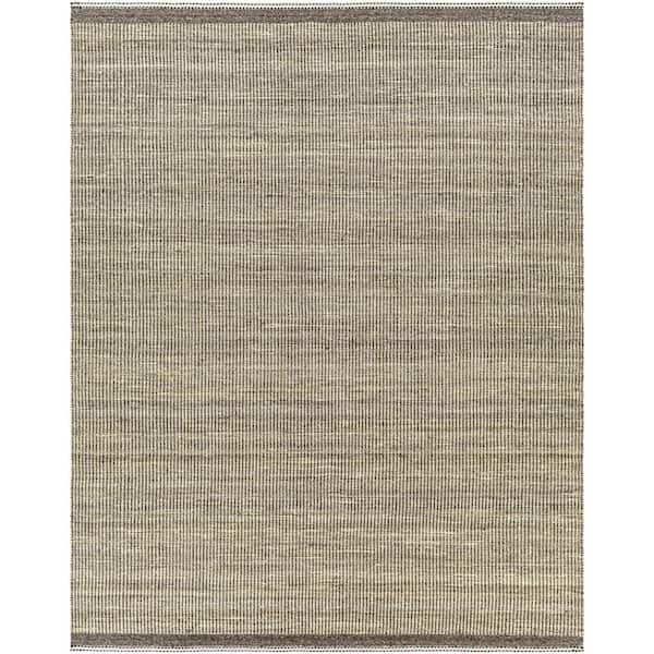 Livabliss Nottingham Dark Brown/Gray 9 ft. x 12 ft. Striped Indoor Area Rug