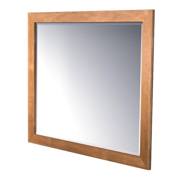 KraftMaid 48x36 in. Framed Wall Mirror in Praline Stain