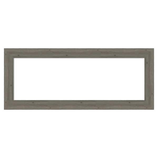 Amanti Art Fencepost Narrow Grey 41 in. x 17 in. Wood Framed Dry Erase Magnetic Memo Board