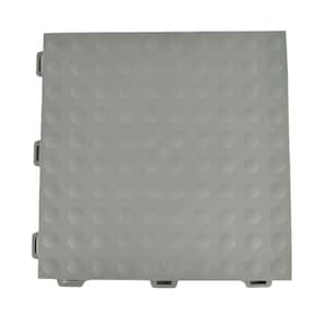 StayLock Bump Top Gray 12 in. x 12 in. x 0.56 in. PVC Plastic Interlocking Gym Floor Tile (Case of 26)