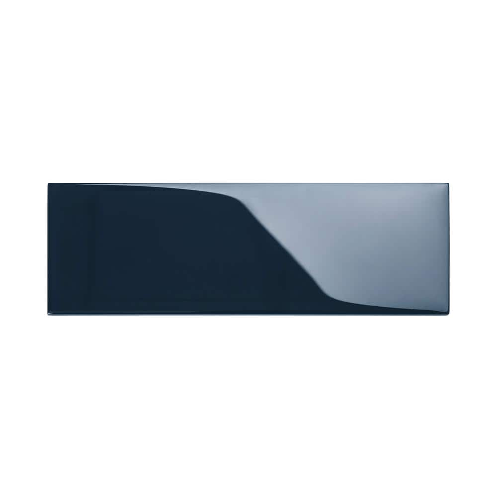 Midnight Blue 4 in. x 12 in. x 8mm Glass Subway Tile Sample -  Giorbello, G4126-SMPL