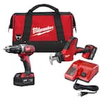 M18 18V Lithium-Ion Cordless Hammer Drill/Hackzall Combo Kit (2-Tool) with (2) 3.0Ah Batteries, Charger, Tool Bag