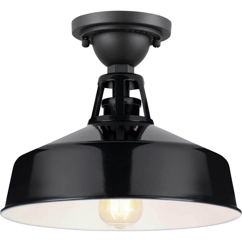 Progress Lighting Perry Court 1-Light Gloss Black Outdoor