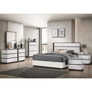 Summit Run 6-Piece White Wood Eastern King Bedroom Set