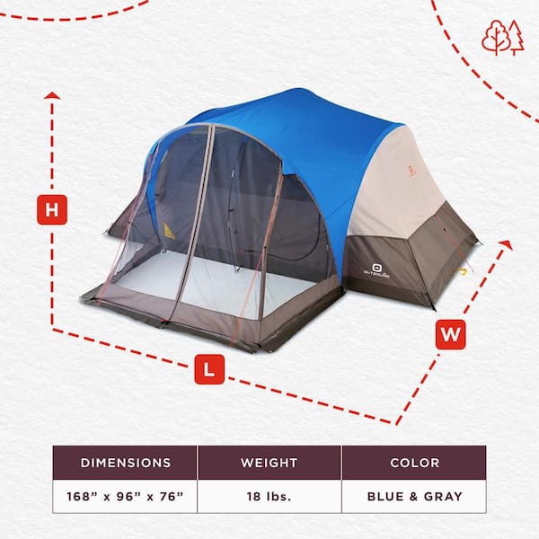 Reviews for OUTBOUND 8 Person 3 Season Easy Up Camping Dome Tent with Rainfly and Porch Blue Pg 1 The Home Depot