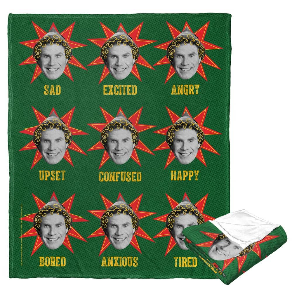 THE NORTHWEST GROUP Elf Expressions Silk Touch Multi-Colored Throw ...