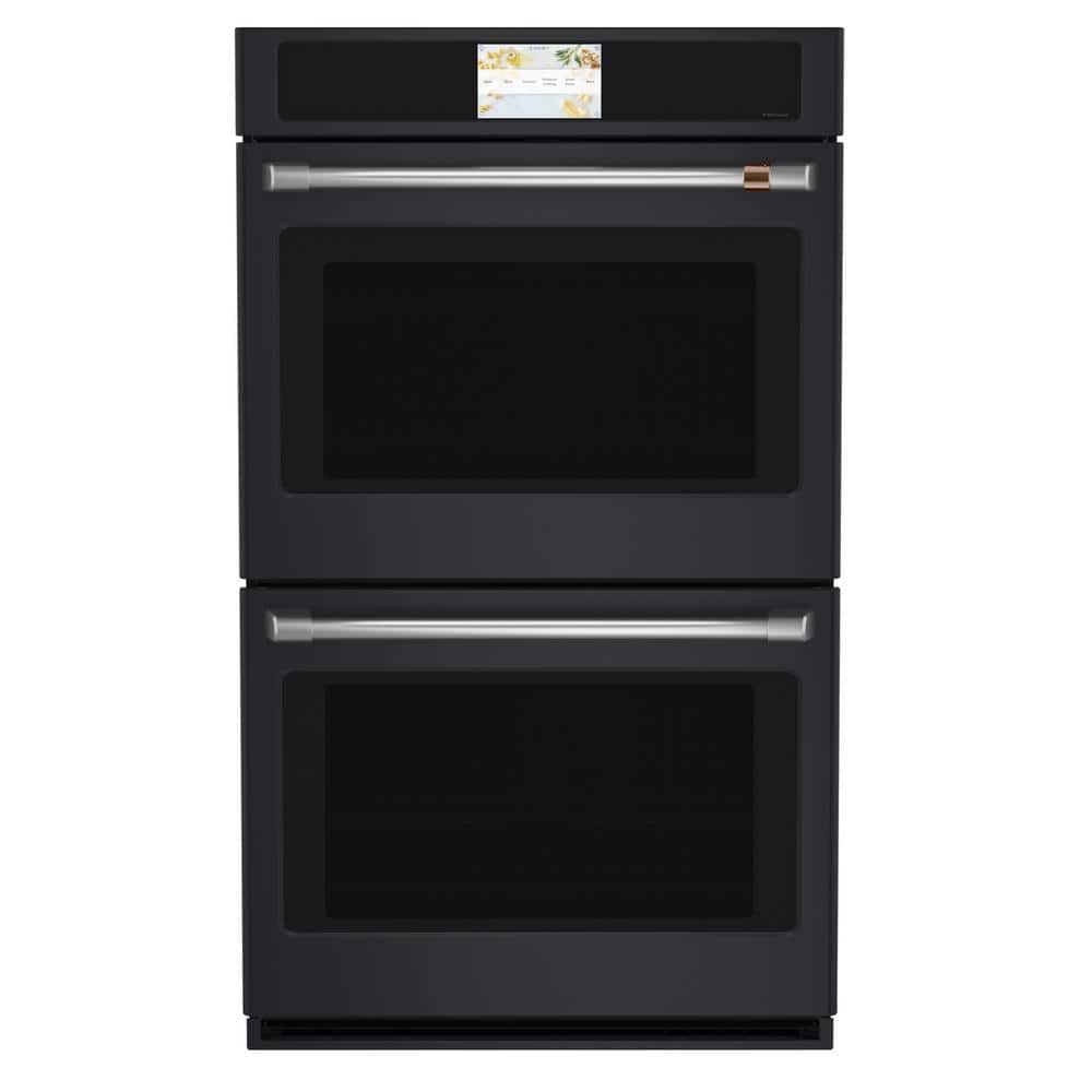 30 in. Smart Double Electric Smart Wall Oven with Convection Self-Cleaning in Matte Black, Fingerprint Resistant