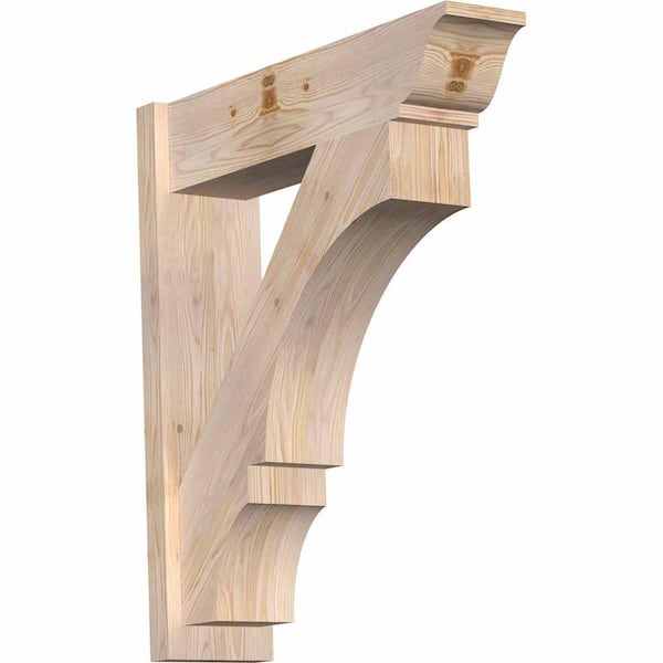 Ekena Millwork 8 in. x 34 in. x 30 in. Balboa Traditional Smooth Douglas Fir Outlooker