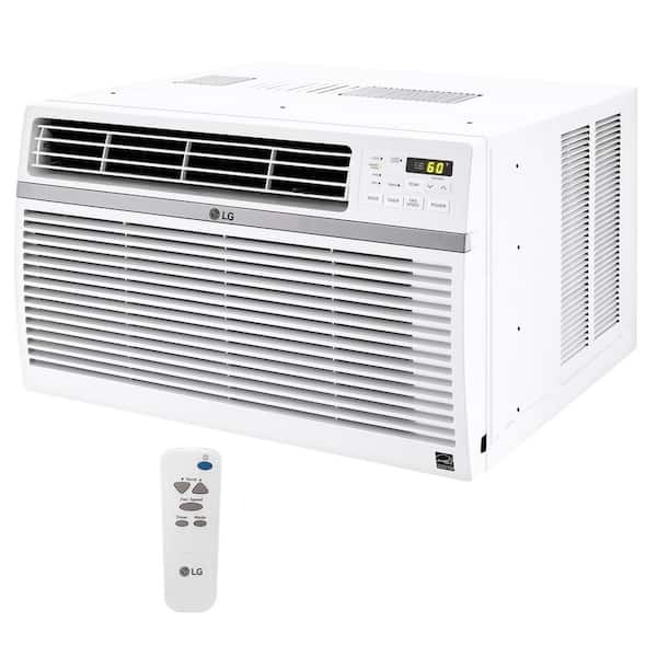 Lg Electronics 8 000 Btu 115 Volt Window Air Conditioner With Remote And Energy Star In White Lw8016er The Home Depot