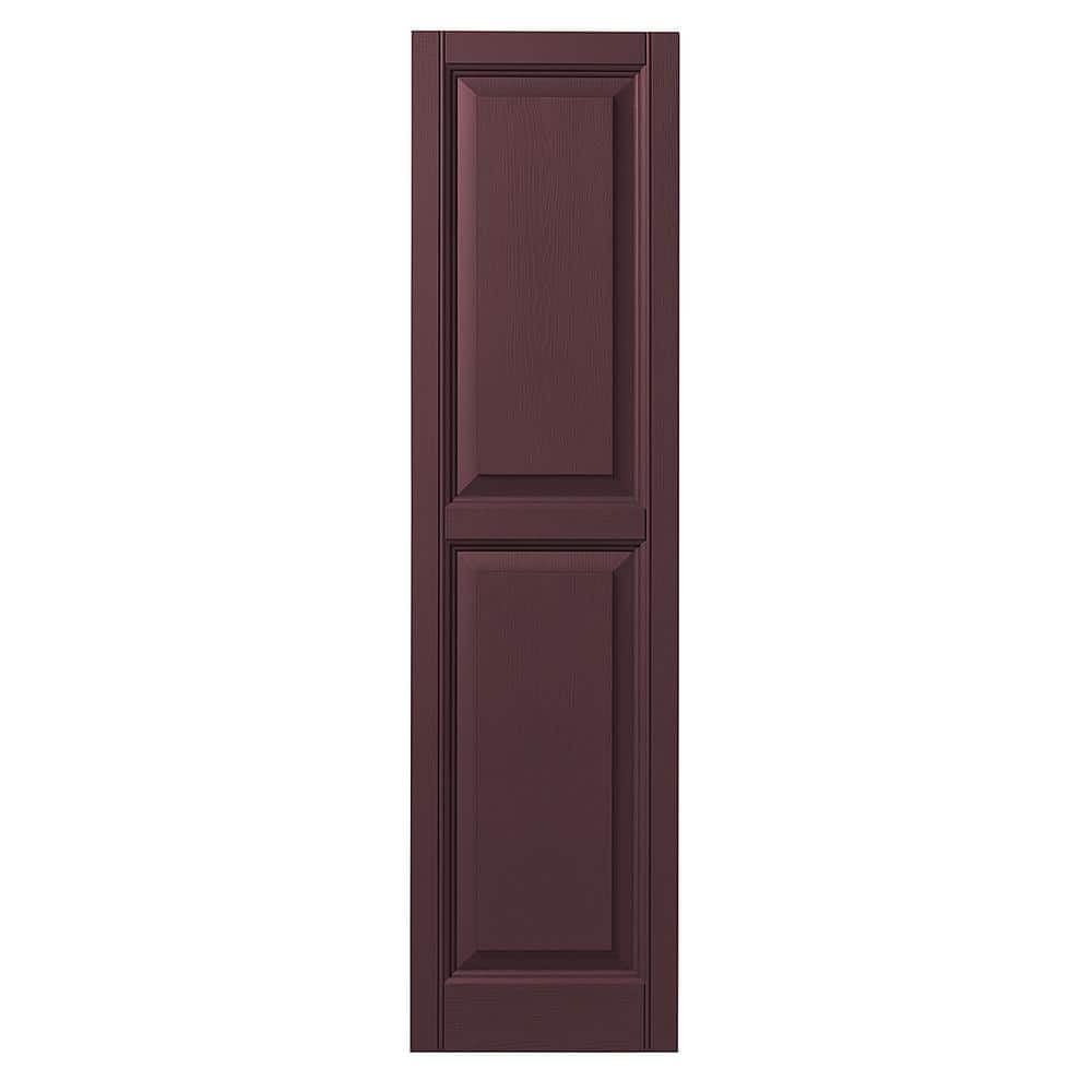 15 in. x 67 in. Raised Panel Polypropylene Shutters Pair in Vineyard Red price history on PriceWatchPro
