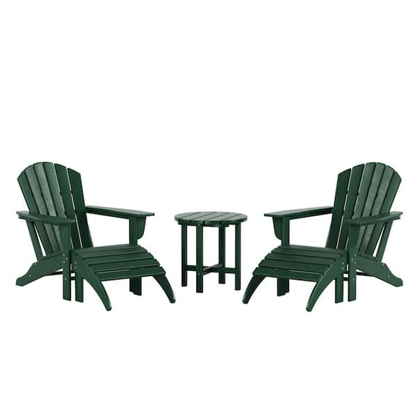 dark green plastic adirondack chairs