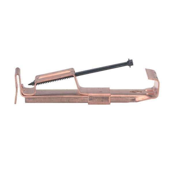 6 in. K-Style Copper Hidden Hanger with Screw for Straight Back Gutter