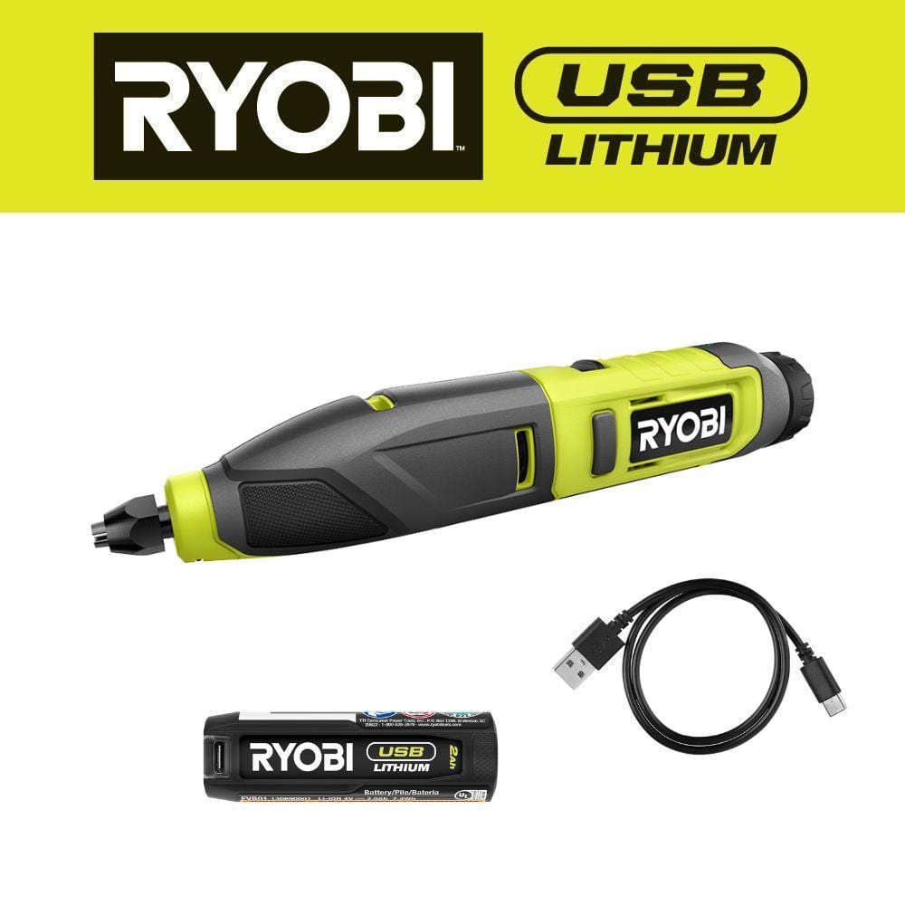 Ryobi Rotary Tool 16-Piece Carving and Engraving Kit (FOR Wood, Metal, Plastic, Glass and Stone)