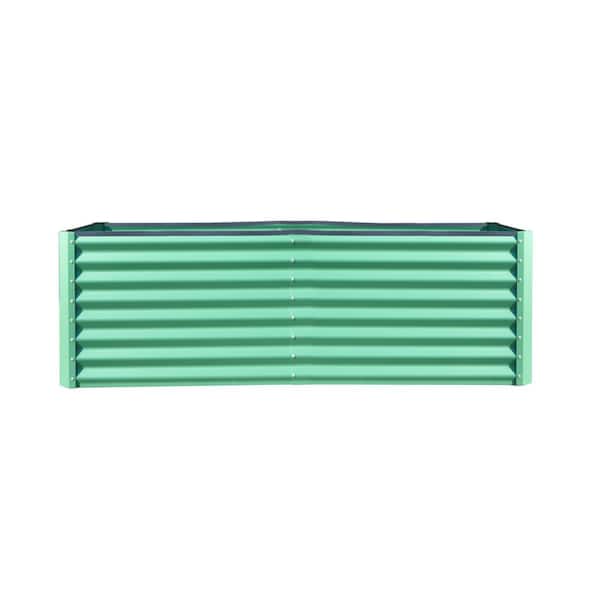 Unbranded 6 ft. x 3 ft. x 2 ft. Metal Rectangular Galvanized Raised Garden Bed in Green