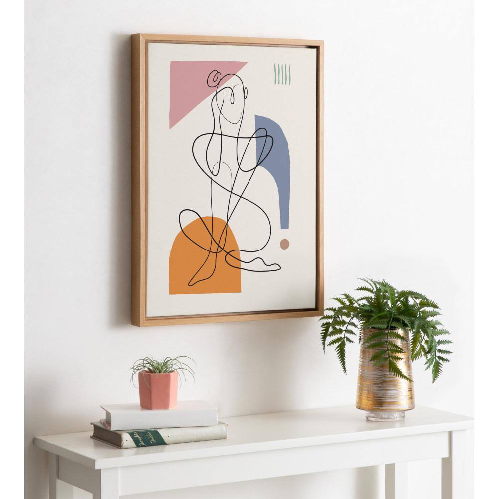 Colorful Abstract Line Art Print on Canvas for Kids Nursery