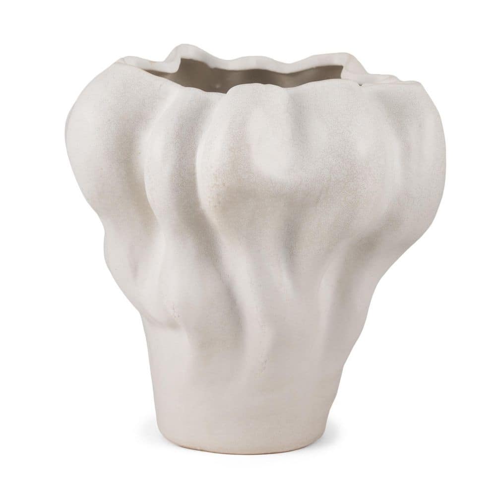 "12"" Cream Abstract Sculptural Ceramic Table Vase" price history on PriceWatchPro