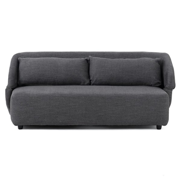 Divani Casa Lerner 75.25 in. Dark Grey Fabric Queen Size Sofa Bed