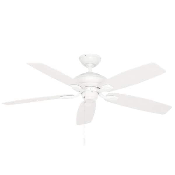 Casablanca Fan 52 inch Snow White Finish Ceiling Fan with 3 Speed Pull Chain 
