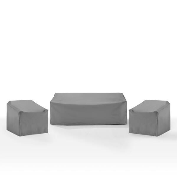CROSLEY FURNITURE 3-Piece Gray Outdoor Furniture Cover Set