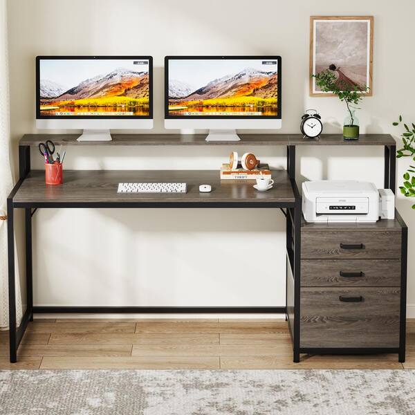 TRIBESIGNS WAY TO ORIGIN Halseey 63 in. Rectangular Gray
