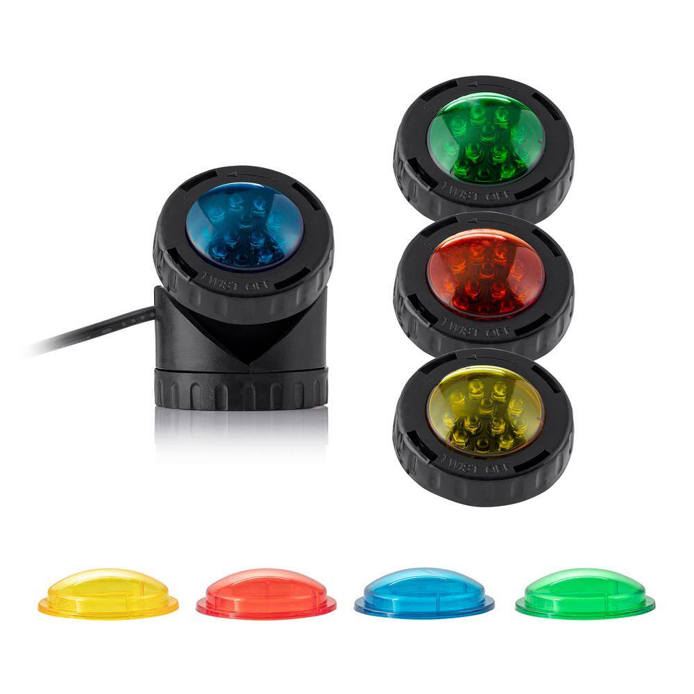 White Submersible LED Landscape Light with Photocell & Transformer