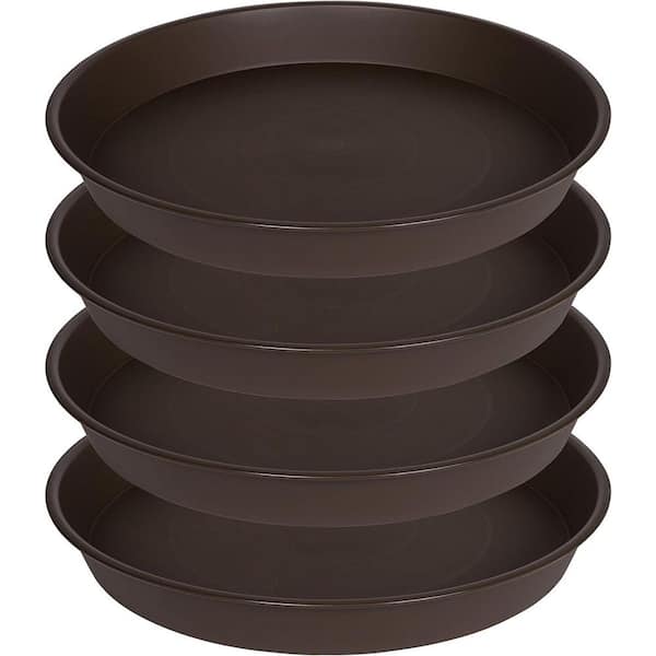 4 Pack of Plastic Plant Saucers 14 inch