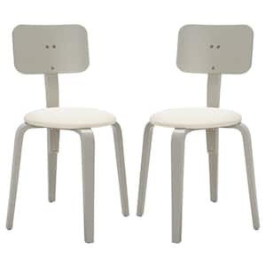 Jo Gray/Cream 17.2 in. Wood Dining Chair (Set of 2)