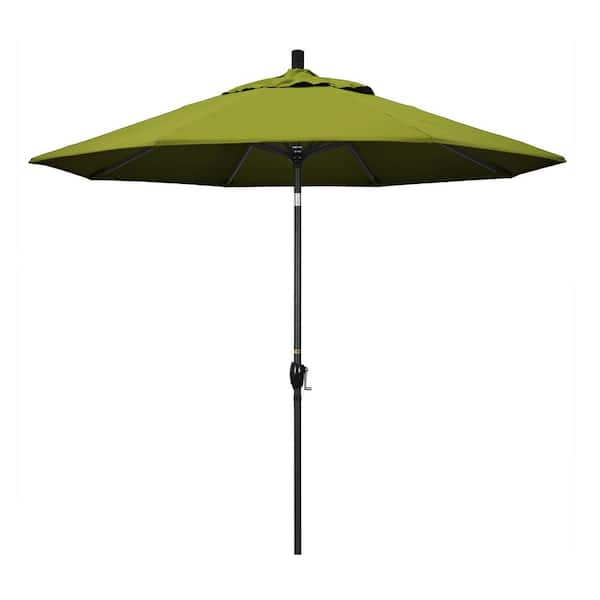 California Umbrella 9 ft. Aluminum Push Tilt Patio Umbrella in Kiwi Olefin