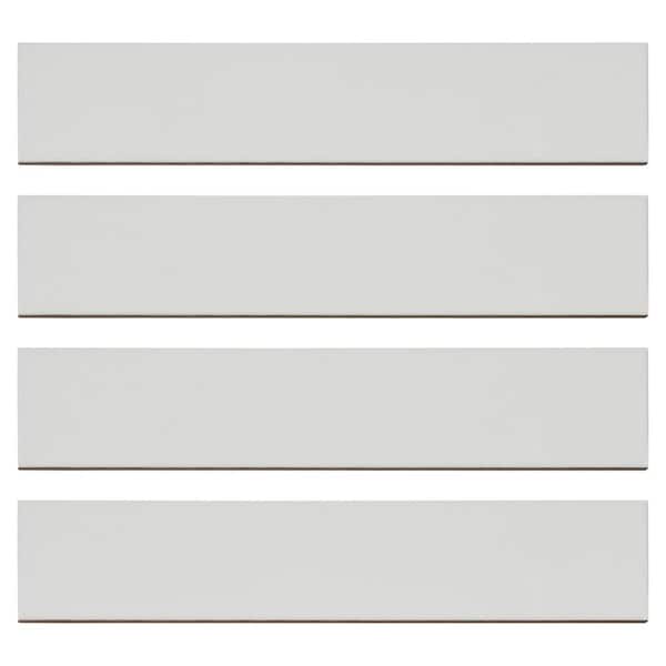 Concerto-Opus Truva 2 in. x 10 in. Glossy Ceramic Beveled Subway Wall Tile Sample