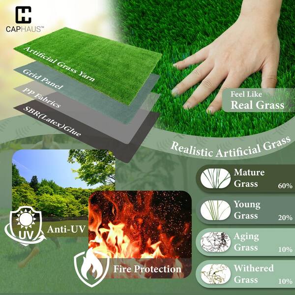 Artificial Turf Grass Lawn 5 FT x8 FT, Realistic Synthetic Mat, Indoor  Outdoor Garden Landscape for Pets,Fake Faux Rug with Drainage Holes